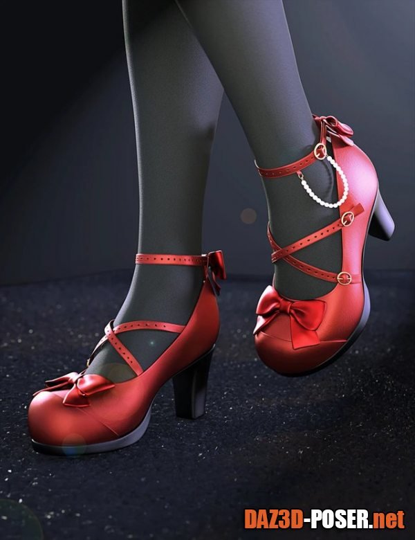 Dawnload Sue Yee Cute High Heels for Genesis 8 and 8.1 Females for free