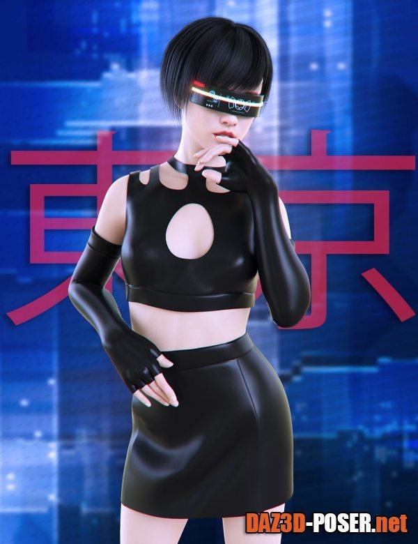 Dawnload dForce Cyberpunk Outfit for Genesis 8 Female for free