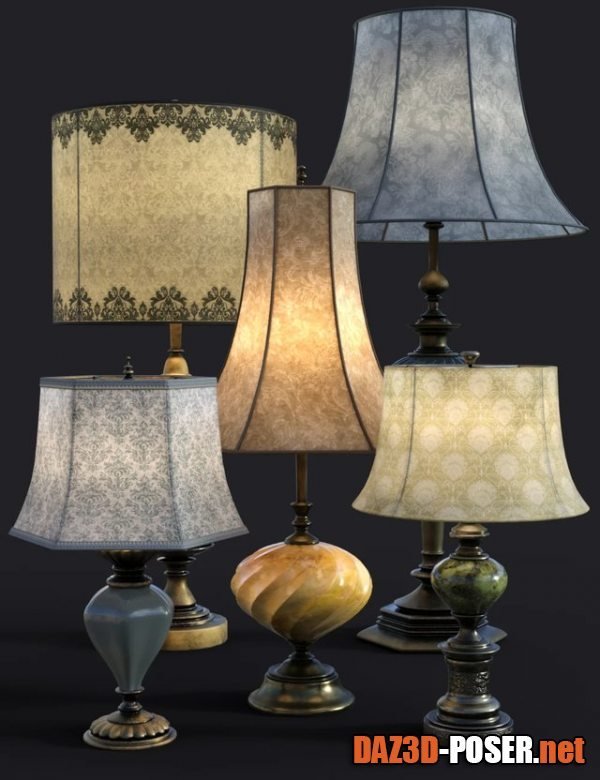 Dawnload B.E.T.T.Y. Vintage Decor 03 Table Lamps for free