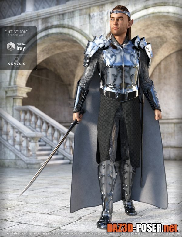 Dawnload MD dForce HD Elven Royal Armor for Genesis 8 Male(s) for free