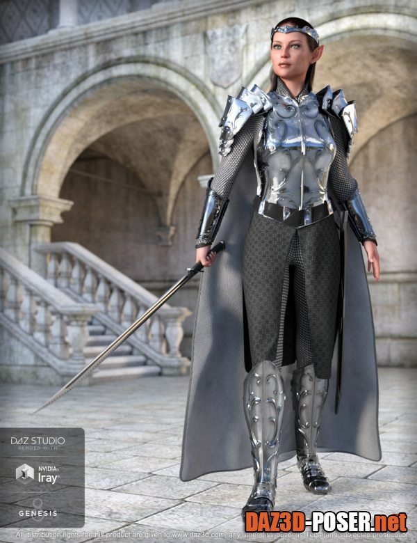 Dawnload MD dForce HD Elven Royal Armor for Genesis 8 Female(s) for free