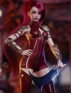 Crimson Dragon Outfit for Genesis 8 and 8.1 Females