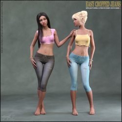 Easy Cropped Jeans for Genesis 8 and 8.1