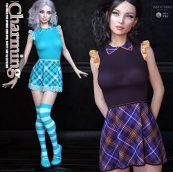 Charming Textures for dForce Emo Doll Outfit G8F