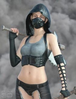 dForce Post Apocalyptic Outfit for Genesis 8 Females
