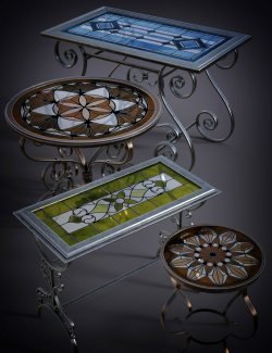 B.E.T.T.Y. Stained Glass Tables