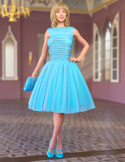 dForce 50s Prom Dress for Genesis 8 and 8.1 Females
