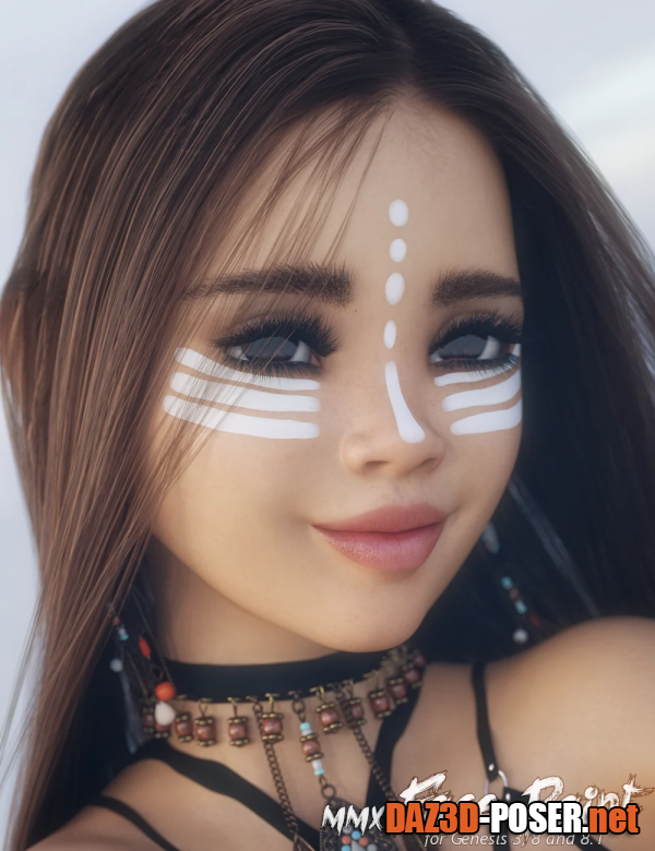 Dawnload MMX Face Paint for Genesis 3, 8 and 8.1 for free