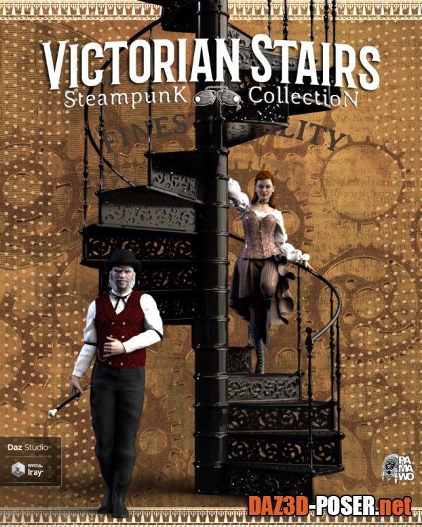 Dawnload Steampunk Collection Victorian Spiral Staircase DS for free