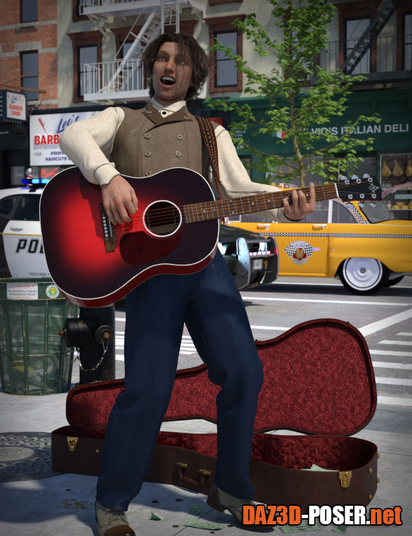 Dawnload Acoustic Guitar and Poses for Genesis 8 for free