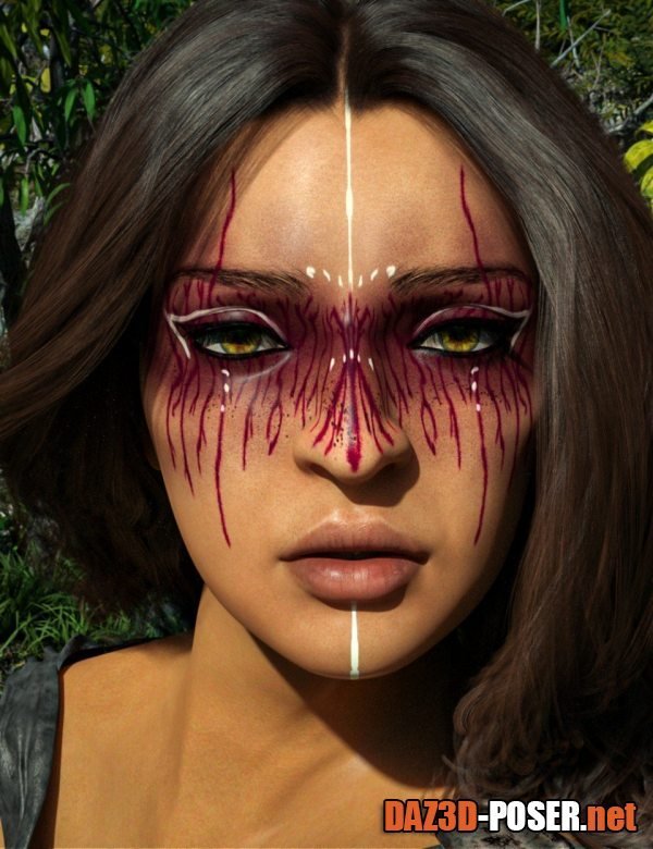 Dawnload D.E.M. Painted Tribal Makeup for Genesis 8 Female for free