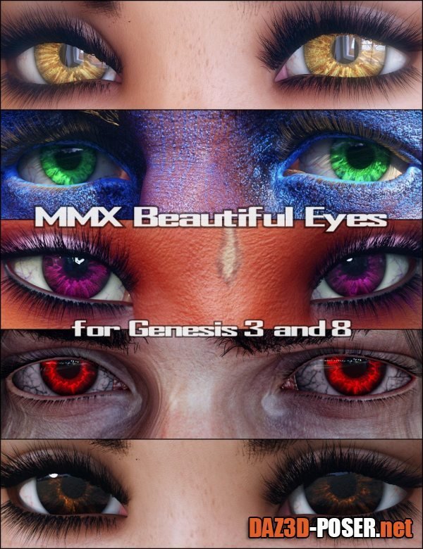 Dawnload MMX Beautiful Eyes for Genesis 3 and 8 for free