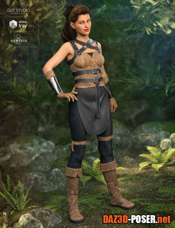 Dawnload Rebel Rogue Outfit for Genesis 8 Female(s) for free