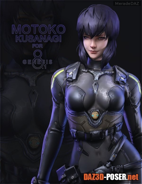 Dawnload Motoko Kusanagi For Genesis 8 and 8.1 Female for free