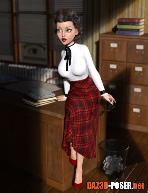 Dawnload dForce Schoolmarm Outfit for Genesis 8 Female (s) for free