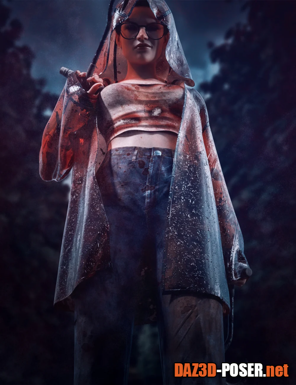Dawnload dForce Bloody Rain Outfit For Genesis 8 and 8.1 Females for free