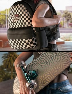 AJC Pro Skate Poses and Props for Genesis 8 and 8.1 Females