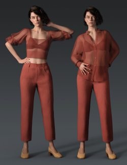 dForce Crisp Linen Outfit for Genesis 8 and 8.1 Females