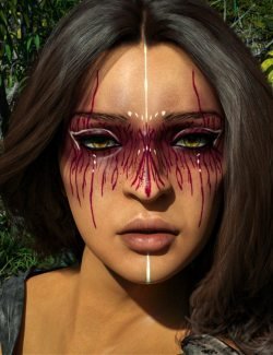 D.E.M. Painted Tribal Makeup for Genesis 8 Female