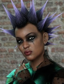 Spiked Punk Hair for Genesis 3, 8, and 8.1