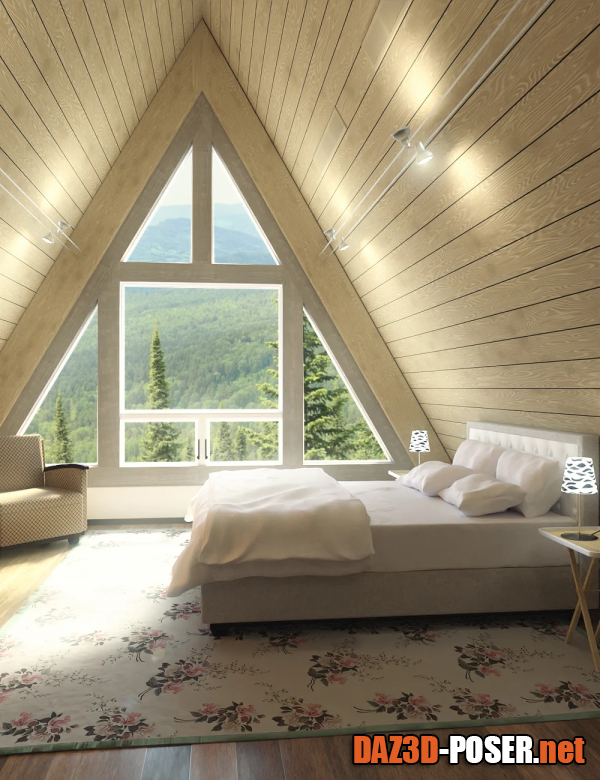 Dawnload Modern Attic Bedroom for free