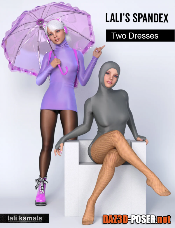 Dawnload Lali’s Spandex Two Dresses with dForce for Genesis 8 and 8.1 Females for free