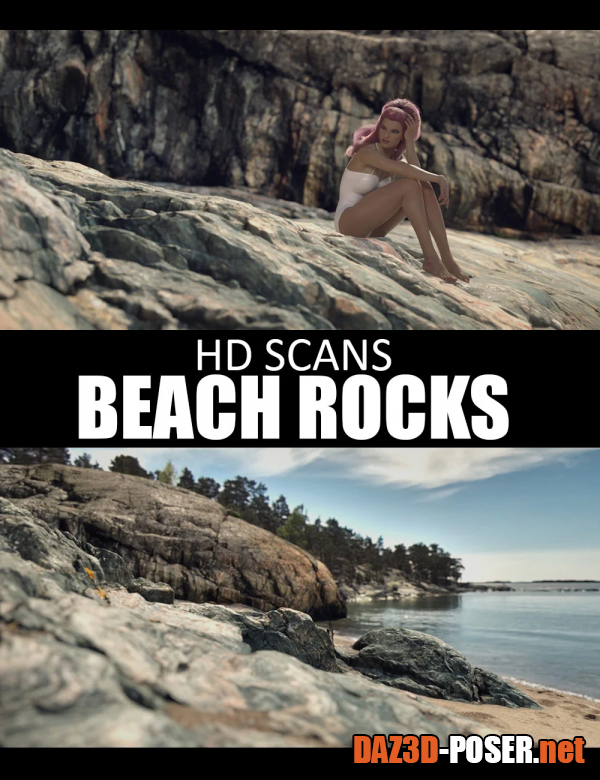 Dawnload HD Scans Beach Rocks for free