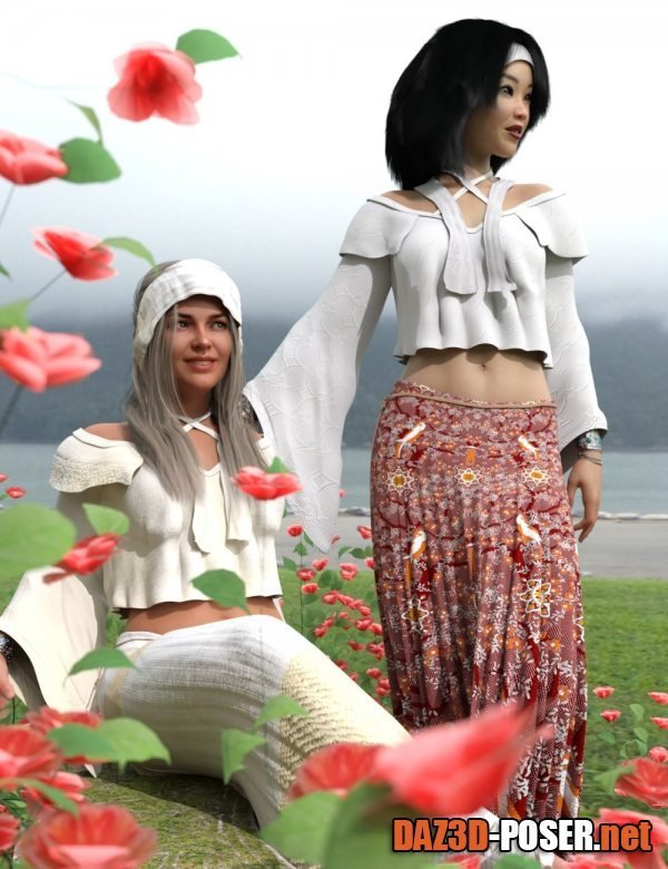 Dawnload dForce Flower Girl Outfit for Genesis 8 Females for free
