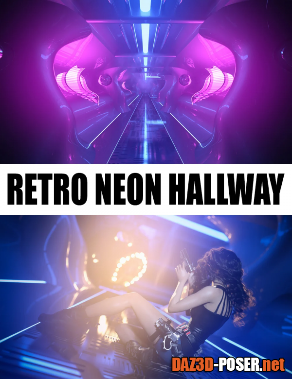 Dawnload Retro Neon Hallway for free