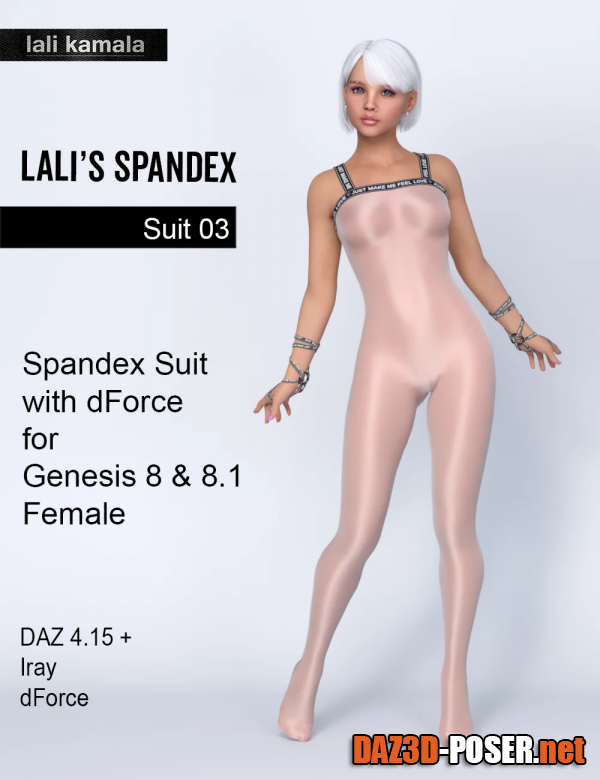 Dawnload Lali’s Spandex Suit 03 for Genesis 8.1 & 8 with dForce for free
