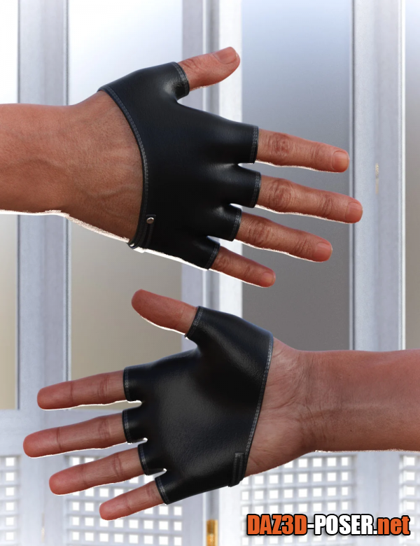 Dawnload Fingerless Gloves for Genesis 8 Males for free