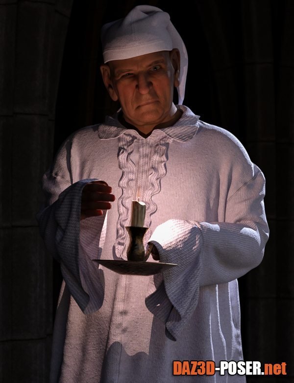 Dawnload dForce Ebenezer Scrooge NightDress Outfit For Genesis 8 and Genesis 8.1 Males for free
