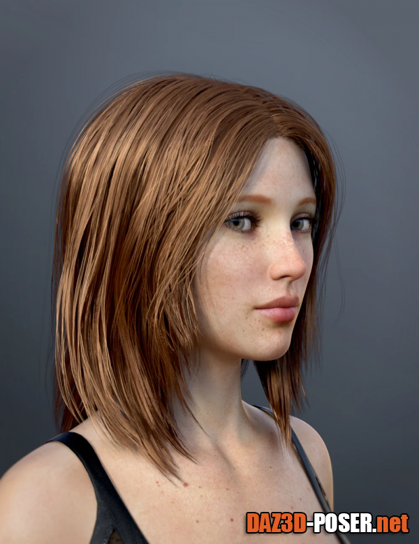 Dawnload dForce Casual Hair for Genesis 8 and 8.1 Females for free