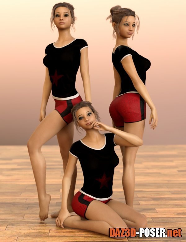 Dawnload D.E.M. Dancewear Model E-Girl Poses Vol 2 for Genesis 8 Female for free