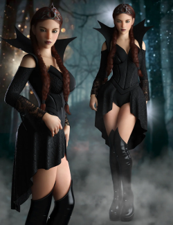 dForce Dark Princess Outfit Set for Genesis 8 and 8.1 Females