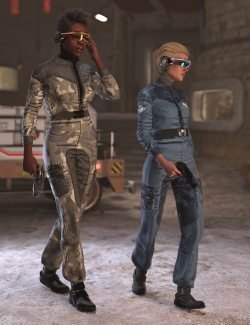 Spaceship Jumpsuit Outfit Textures