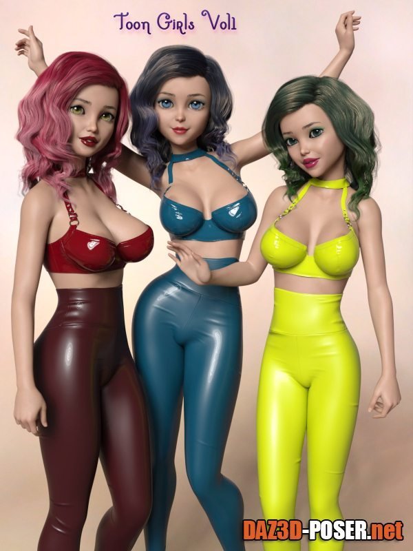 Dawnload 6 Toon Girl Character Morphs For G8F Vol 1 for free