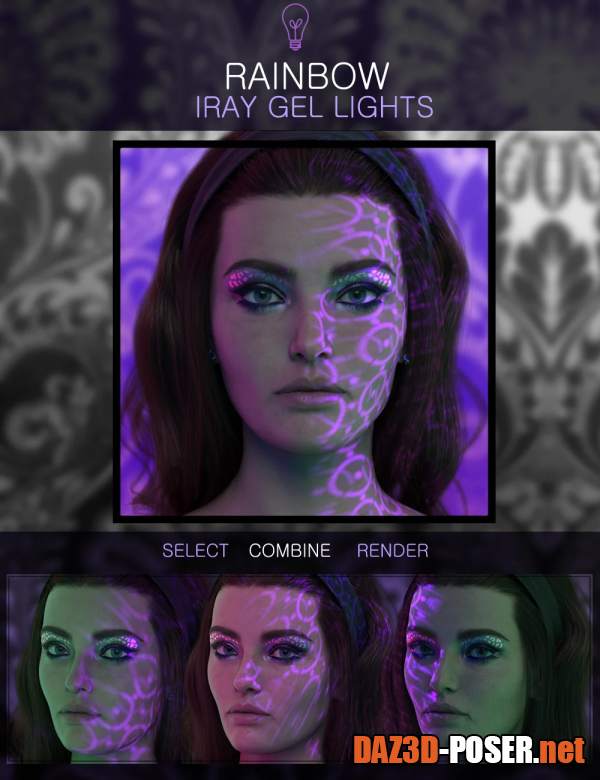 Dawnload Rainbow Gel Portrait Lighting for Iray for free