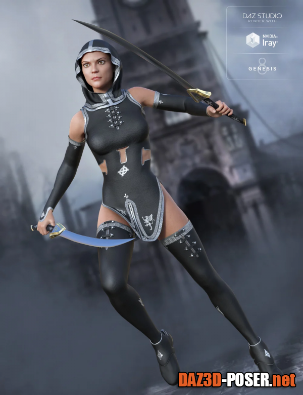 Dawnload Templar Huntress Outfit for Genesis 8 Female(s) for free