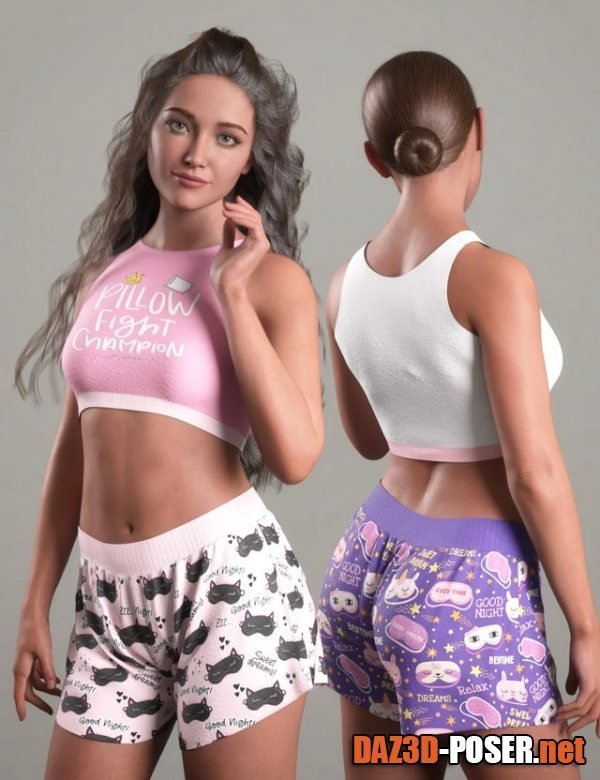 Dawnload dForce Comfy Homewear Outfit for Genesis 8 and 8.1 Females for free