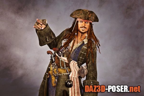 Dawnload Jack Sparrow For Genesis 8 Male for free