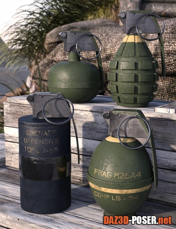 Dawnload Military Props Grenades for free