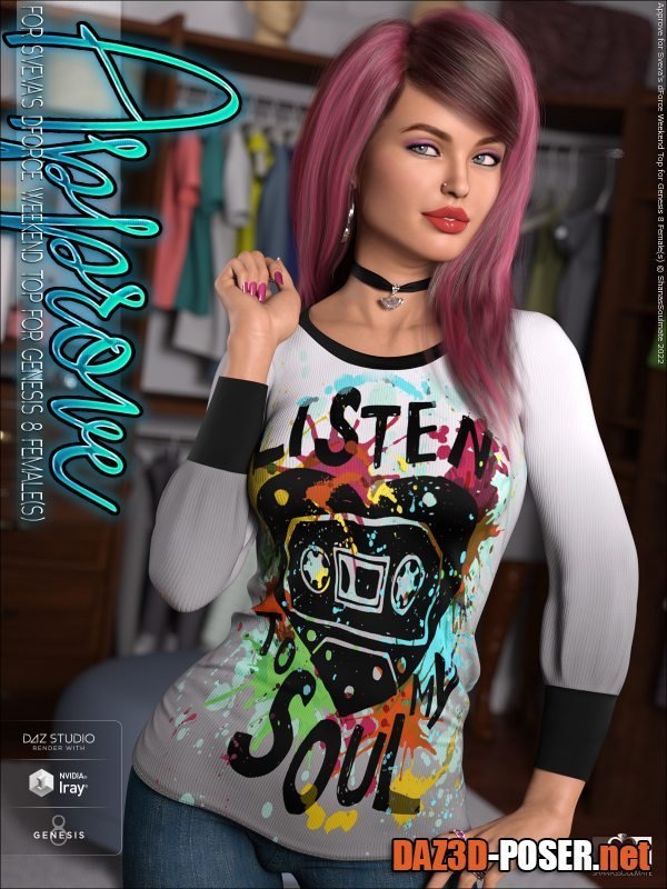 Dawnload Approve for dForce Weekend Top for Genesis 8 Female(s) for free