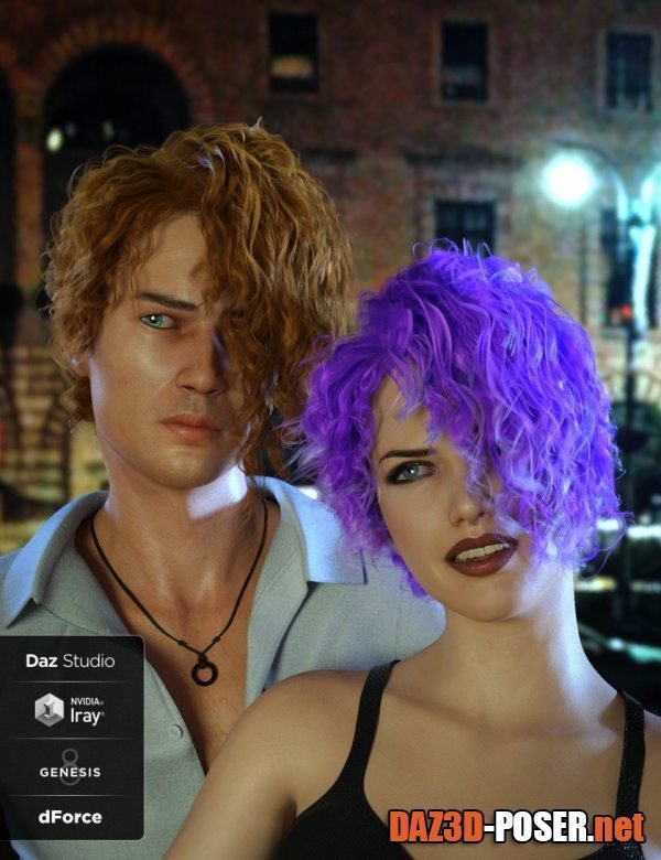 Dawnload Luc Hair for Genesis 8 for free