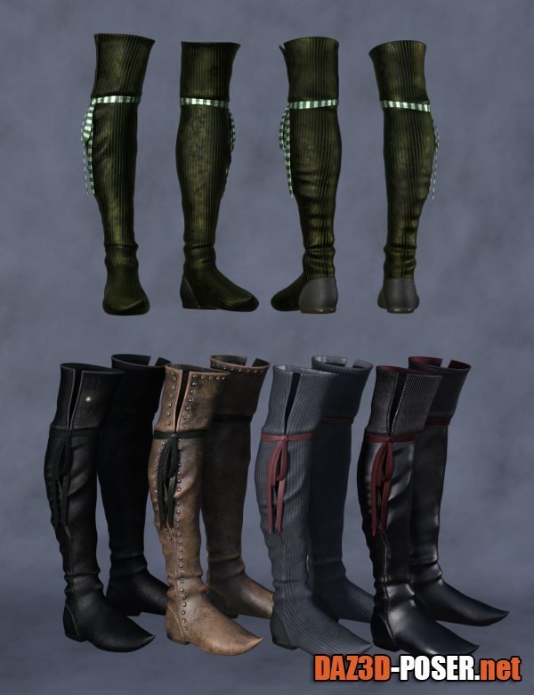 Dawnload Melantha Boots for Genesis 8 and 8.1 Females for free