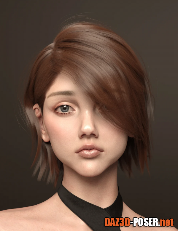 Dawnload Uerica Hair for Genesis 8 and 8.1 Females for free