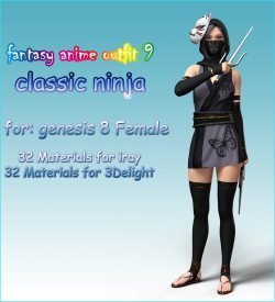 fantasy anime outfit 9 _ classic ninja for G8F
