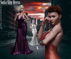 Sofia Slip Dress for Genesis 8 and Genesis 8.1 Females