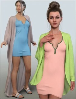 dForce Casual Summer Outfit for Genesis 8 and 8.1 Females