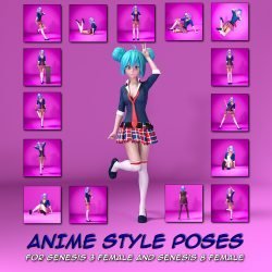 Anime Style Poses for G3F and G8F